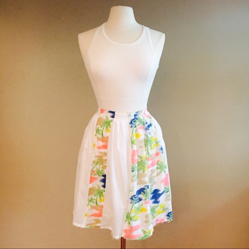 Anthropologie Gennera Tropical Floral Skirt